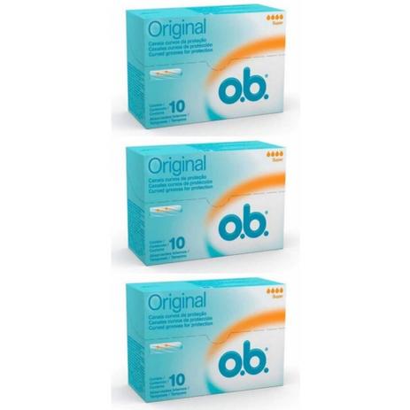 O.B Absorvente Íntimo Super C/10 (Kit C/03) Menor preço em O.B Absorvente Íntimo Super C/10 (Kit C/03)