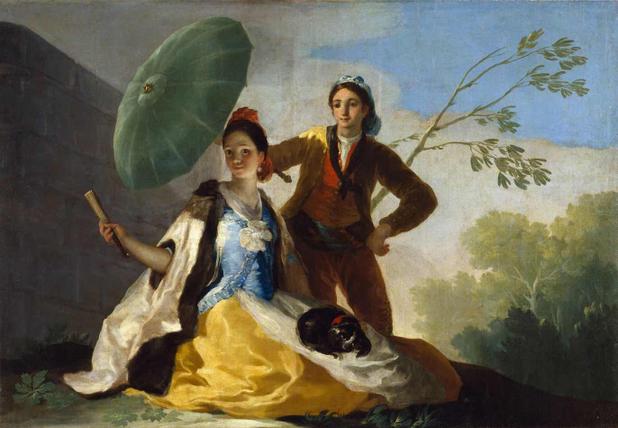 O Guarda-sol - Francisco de Goya - Tela 60x72 Para Quadro - Santhatela Menor preço em O Guarda-sol - Francisco de Goya - Tela 60x72 Para Quadro - Santhatela