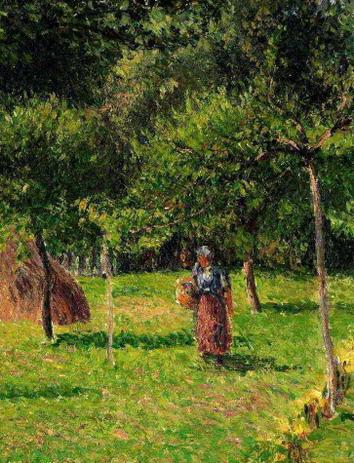 O Pomar em Éragny - Camille Pissarro - Tela 30x36 Para Quadro - Santhatela Menor preço em O Pomar em Éragny - Camille Pissarro - Tela 30x36 Para Quadro - Santhatela