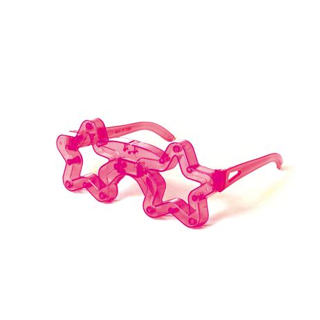 Menor preço em Óculos Acessório Carnaval Com Luz LED Estrela Rosa Pink - Cromus
