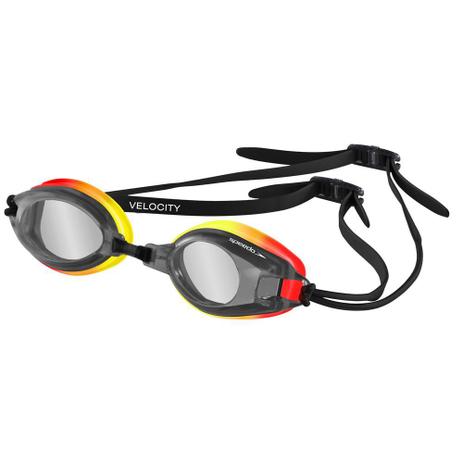 Óculos de Natação Speedo Velocity Laranja Fume Menor preço em Óculos de Natação Speedo Velocity Laranja Fume