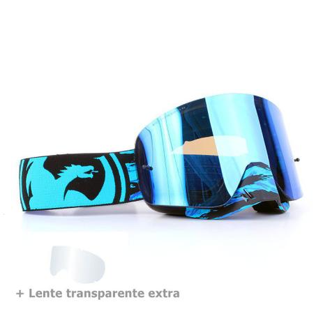 Óculos Motocross Dragon NFX Frenzy - Lente Azul Espelhada + Lente Transparente Menor preço em Óculos Motocross Dragon NFX Frenzy - Lente Azul Espelhada + Lente Transparente