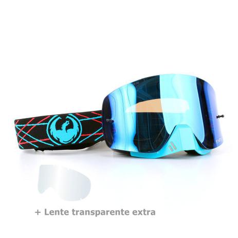Óculos Motocross Dragon NFX-S Pinned - Lente Azul Espelhada + Lente Transparente Menor preço em Óculos Motocross Dragon NFX-S Pinned - Lente Azul Espelhada + Lente Transparente