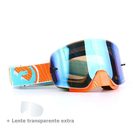 Óculos Motocross Dragon NFX-S Vert - Lente Azul Espelhada + Lente Transparente Menor preço em Óculos Motocross Dragon NFX-S Vert - Lente Azul Espelhada + Lente Transparente