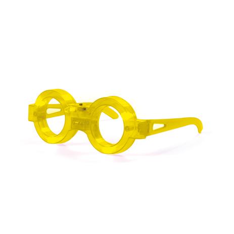 Menor preço em Óculos Redondo Acessório Carnaval Com Luz LED Amarelo - Cromus