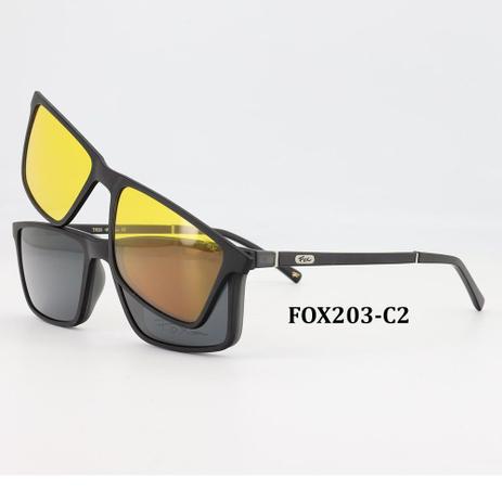 Óculos solar fox masculino modelo fox203 c2 - arm tr90 clipom 3em 1 medidas 53-17-140 Menor preço em Óculos solar fox masculino modelo fox203 c2 - arm tr90 clipom 3em 1 medidas 53-17-140
