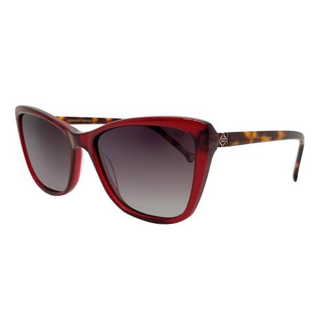 Óculos Solar Sabrina Sato Modelo SS366 C3 Acetato Vermelho Lente Polarizada Medidas 55-17-142 Menor preço em Óculos Solar Sabrina Sato Modelo SS366 C3 Acetato Vermelho Lente Polarizada Medidas 55-17-142