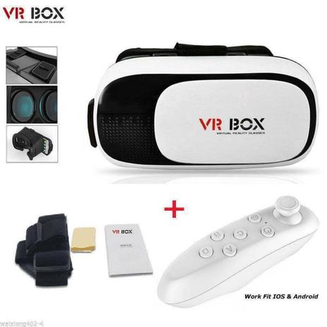 Oculos Vr Box Realidade Virtual 3d + Controle bluetooth Menor preço em Oculos Vr Box Realidade Virtual 3d + Controle bluetooth