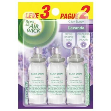 Odorizador Ambiente Click Spray Refil 12ml Lavanda Leve 3 Pague 2 Bom Ar Menor preço em Odorizador Ambiente Click Spray Refil 12ml Lavanda Leve 3 Pague 2 Bom Ar
