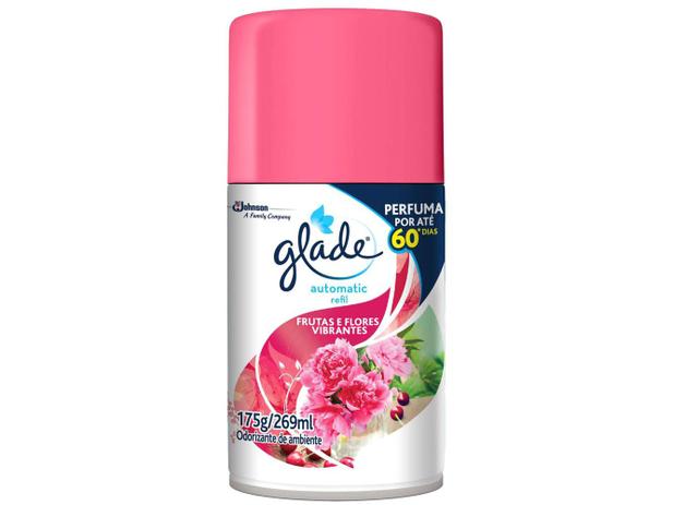 Odorizador de Ambiente Spray Glade Automatic - Frutas e Flores Vibrantes Refil 269ml Menor preço em Odorizador de Ambiente Spray Glade Automatic - Frutas e Flores Vibrantes Refil 269ml