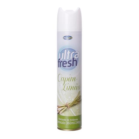 Odorizador de Ambientes Ultra Fresh Capim Limão com 360ml Dom Line Menor preço em Odorizador de Ambientes Ultra Fresh Capim Limão com 360ml Dom Line