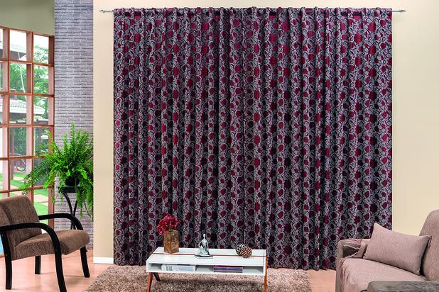 Oferta Cortina Para Sala Quarto Varão Simples 3 Metros Vinho - Rose jordão Menor preço em Oferta Cortina Para Sala Quarto Varão Simples 3 Metros Vinho - Rose jordão