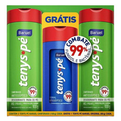 Oferta Kit Tenys Pé Baruel 2 Original 100g 1 Canforado 60g - Baruel Tenys Pé Menor preço em Oferta Kit Tenys Pé Baruel 2 Original 100g 1 Canforado 60g - Baruel Tenys Pé