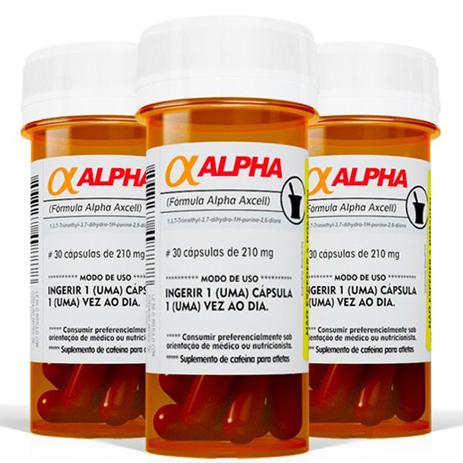 Oferta Pacote com 3X Alpha Axcell Cafeína 30 Cápsulas - Power supplements Menor preço em Oferta Pacote com 3X Alpha Axcell Cafeína 30 Cápsulas - Power supplements