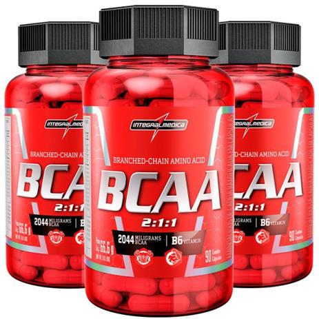 Oferta Pacote com 3x BCAA 2:1:1 Integralmédica 90 Cápsulas - Integralmedica Menor preço em Oferta Pacote com 3x BCAA 2:1:1 Integralmédica 90 Cápsulas - Integralmedica