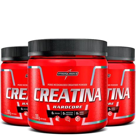 Oferta Pacote com 3x Creatina Hardcore Integralmédica 300g - Integralmedica Menor preço em Oferta Pacote com 3x Creatina Hardcore Integralmédica 300g - Integralmedica