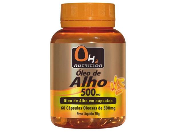 Óleo De Alho 500 Mg 60 Softgels - OH2 Nutrition