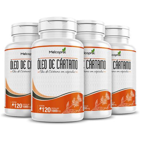 Menor preço em Óleo De Cartamo 1000 mg  4 x 120 Cápsulas Melcoprol