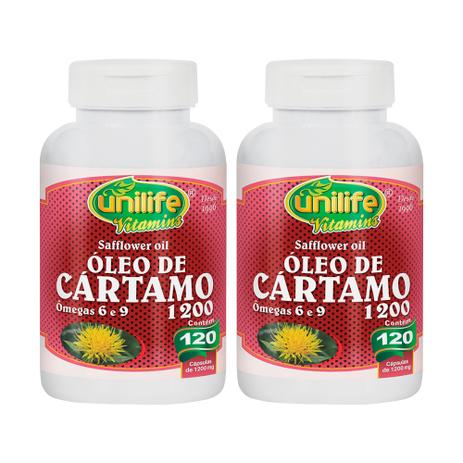 Óleo De Cártamo 120 Cápsulas 1200mg Com Ômegas 6 e 9 Unilife - Kit Com 2 Unidades - Unilife vitamins Menor preço em Óleo De Cártamo 120 Cápsulas 1200mg Com Ômegas 6 e 9 Unilife - Kit Com 2 Unidades - Unilife vitamins