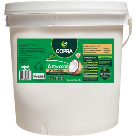 Óleo de Coco Balde Extra Virgem in Natura 3,2L - Copra alimentos Menor preço em Óleo de Coco Balde Extra Virgem in Natura 3,2L - Copra alimentos