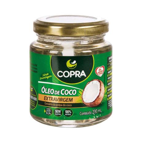 Óleo de Coco Copra Extra Virgem - 200ml Menor preço em Óleo de Coco Copra Extra Virgem - 200ml