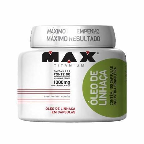 Óleo de Linhaça - 100 cápsulas - Max Titanium Menor preço em Óleo de Linhaça - 100 cápsulas - Max Titanium
