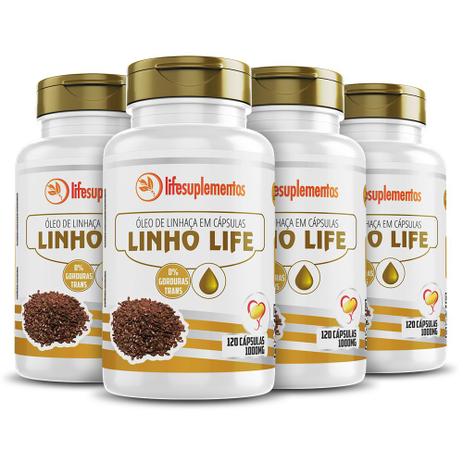 Óleo De Linhaça 1000 mg 4x120 Cápsulas Ômega 3, 6, 9 Vegetal - Melcoprol Menor preço em Óleo De Linhaça 1000 mg 4x120 Cápsulas Ômega 3, 6, 9 Vegetal - Melcoprol