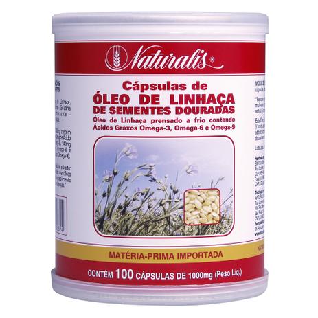 Óleo de Linhaça (1000mg) 100 Cápsulas - Naturalis Menor preço em Óleo de Linhaça (1000mg) 100 Cápsulas - Naturalis
