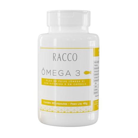 Óleo de Peixe Ômega 3 com Vitamina E - Racco Menor preço em Óleo de Peixe Ômega 3 com Vitamina E - Racco
