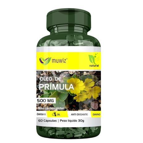 Óleo de Prímula 60 cápsulas 500mg Muwiz Menor preço em Óleo de Prímula 60 cápsulas 500mg Muwiz