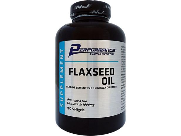 Óleo de Sementes de Linhaça Dourada FlaxSeed Oil - 200 Softgels - Performance Nutrition