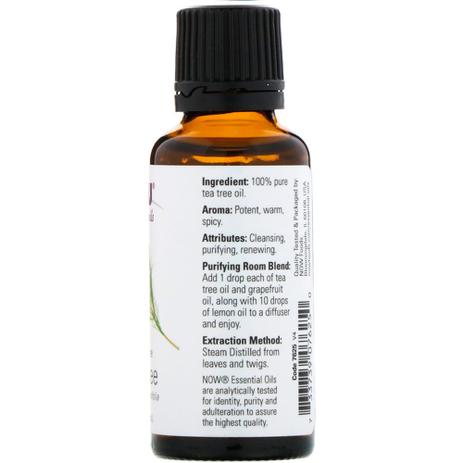 Óleo Essencial de Tea Tree - Melaleuca (30ml Puro) Now Foods Menor preço em Óleo Essencial de Tea Tree - Melaleuca (30ml Puro) Now Foods