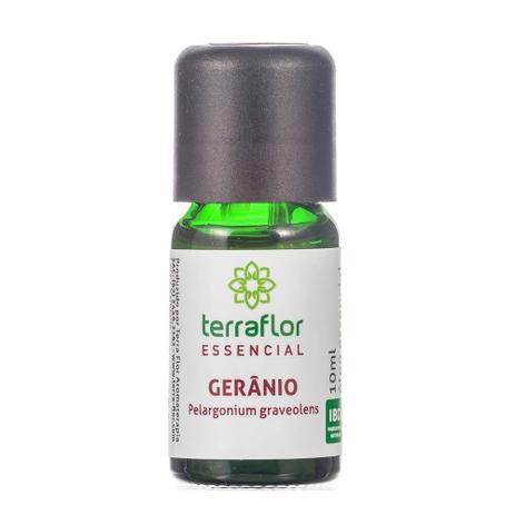 Óleo Essencial Natural de Gerânio 10ml Terra Flor - Terraflor Menor preço em Óleo Essencial Natural de Gerânio 10ml Terra Flor - Terraflor