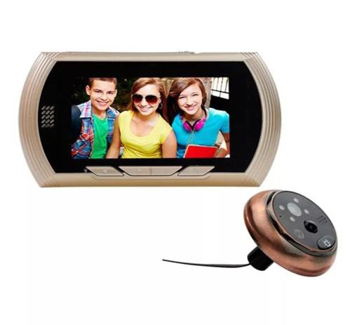 Olho Magico Digital Tela 4.3 Tira Foto Filma grava Gold - Smart door Menor preço em Olho Magico Digital Tela 4.3 Tira Foto Filma grava Gold - Smart door