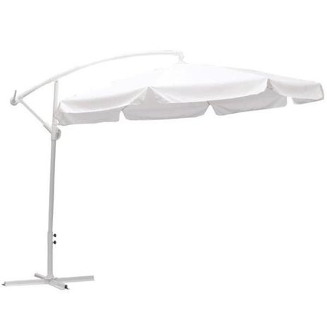 Ombrelone 3,0 m de diâmetro branco sem base - MALAGA - Garden Menor preço em Ombrelone 3,0 m de diâmetro branco sem base - MALAGA - Garden
