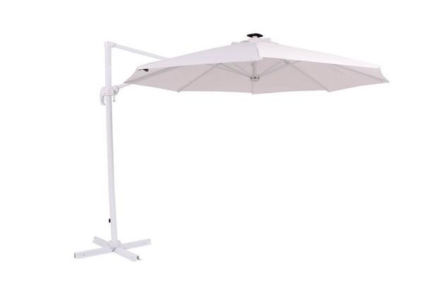 Ombrelone Branco Suspenso com Led Ferrara 3,0m Belfix - Bel fix Menor preço em Ombrelone Branco Suspenso com Led Ferrara 3,0m Belfix - Bel fix