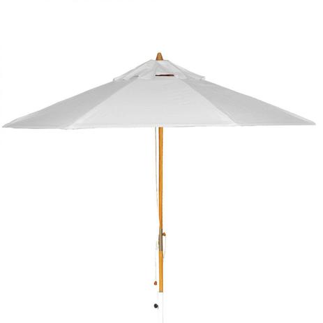 Ombrelone Redondo 3m Bagum e Madeira Haste Central Ronchetti Branco Menor preço em Ombrelone Redondo 3m Bagum e Madeira Haste Central Ronchetti Branco