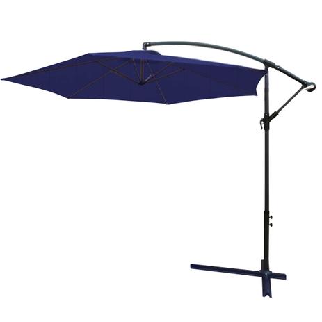 Ombrelone Suspenso 3 metros com Proteção UV IWOBL-300AZ Azul - Importway Menor preço em Ombrelone Suspenso 3 metros com Proteção UV IWOBL-300AZ Azul - Importway