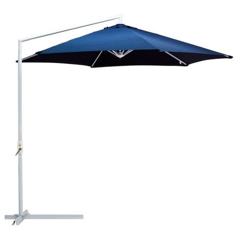 Ombrelone suspenso com manivela 3 m azul - MALIBU - Mor Menor preço em Ombrelone suspenso com manivela 3 m azul - MALIBU - Mor
