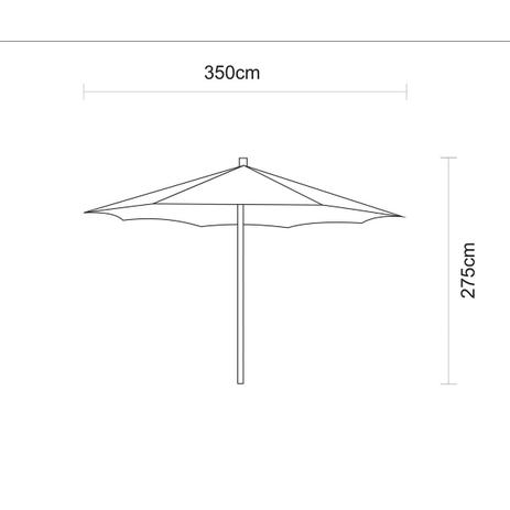 Ombrelone Verde 3,5m Polyester e Armação em Madeira Com Base de Concreto Tramontina Menor preço em Ombrelone Verde 3,5m Polyester e Armação em Madeira Com Base de Concreto Tramontina