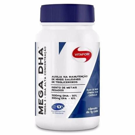Omega 3 1000mg (mega Dha) 120cps Vitafor Menor preço em Omega 3 1000mg (mega Dha) 120cps Vitafor