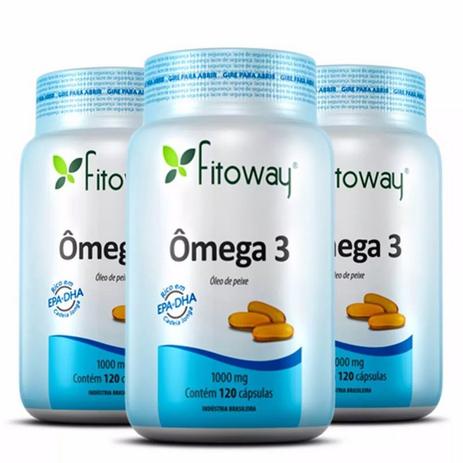 Ômega 3 - 3x 120 cápsulas - Fitoway Menor preço em Ômega 3 - 3x 120 cápsulas - Fitoway