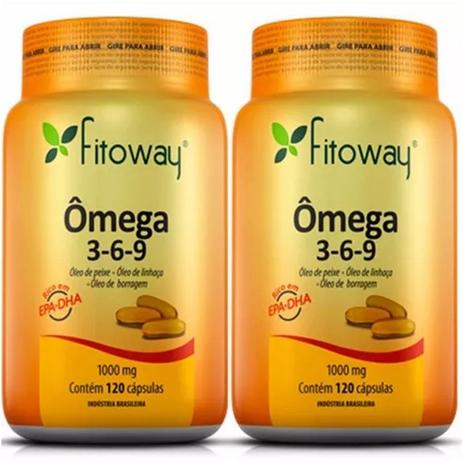 Ômega 3-6-9 - 2x 120 cápsulas - Fitoway Menor preço em Ômega 3-6-9 - 2x 120 cápsulas - Fitoway