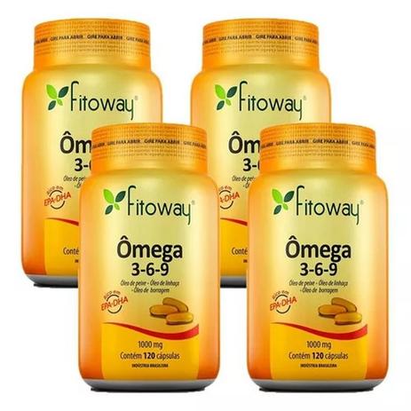 Ômega 3-6-9 - 4x 120 cápsulas - Fitoway - Unilife Menor preço em Ômega 3-6-9 - 4x 120 cápsulas - Fitoway - Unilife