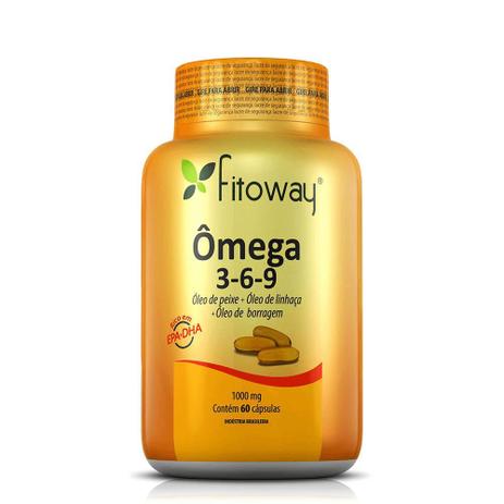 Ômega 3-6-9 Fitoway (Peixe + Linhaça + Borragem) 1.000mg - 60 Cáps Menor preço em Ômega 3-6-9 Fitoway (Peixe + Linhaça + Borragem) 1.000mg - 60 Cáps
