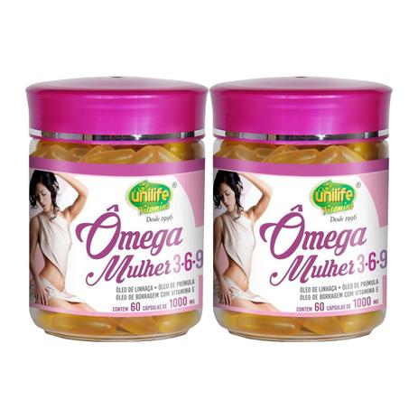Ômega 3, 6, 9 Mulher 1000mg 60 Cápsulas Unilife - Kit com 2 Unidades - Unilife vitamins Menor preço em Ômega 3, 6, 9 Mulher 1000mg 60 Cápsulas Unilife - Kit com 2 Unidades - Unilife vitamins