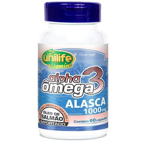 Ômega 3 Alpha Óleo de Salmão 1200mg 60 cápsulas Unilife Menor preço em Ômega 3 Alpha Óleo de Salmão 1200mg 60 cápsulas Unilife