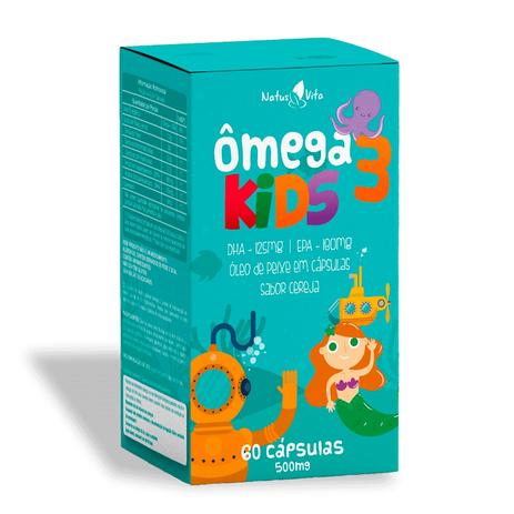 Ômega 3 Kids (Sabor Cereja). 60 cápsulas - Natusvita Menor preço em Ômega 3 Kids (Sabor Cereja). 60 cápsulas - Natusvita