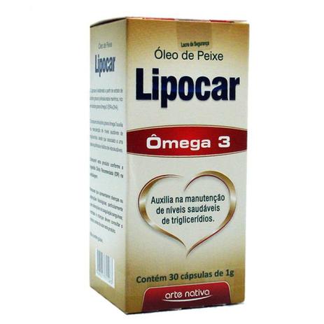 Ômega 3 - Lipocar 60 cápsulas - Arte Nativa Menor preço em Ômega 3 - Lipocar 60 cápsulas - Arte Nativa