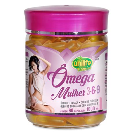 Ômega 3 Mulher 3.6.9 (1000mg) 60 Cápsulas - Unilife Menor preço em Ômega 3 Mulher 3.6.9 (1000mg) 60 Cápsulas - Unilife